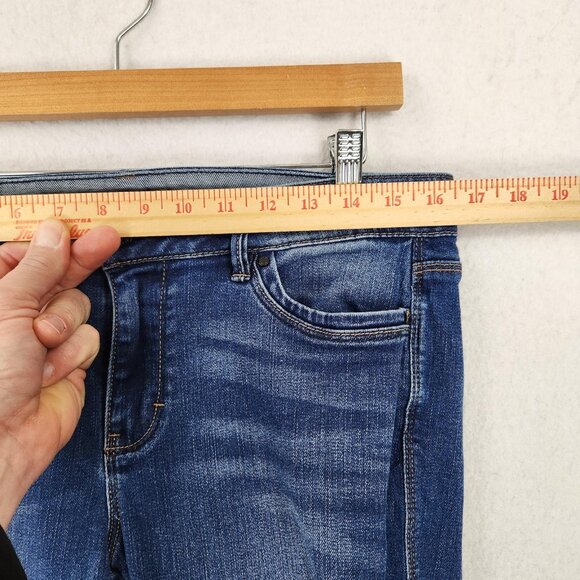 WHBM Jeans Womens 8 Blue Skimmer Stretch Mid Rise Denim Casual Ankle - Picture 3 of 11